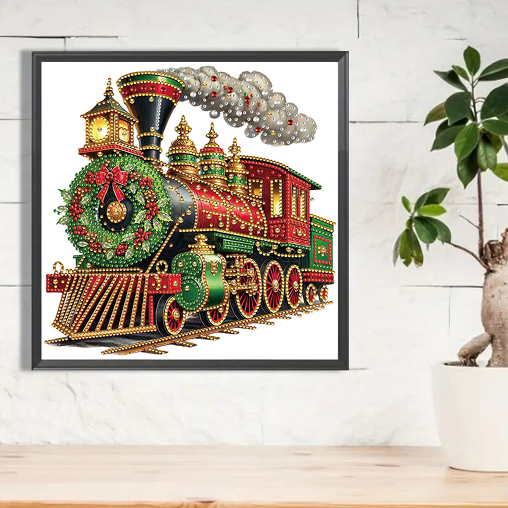 Christmas Train - Special Shaped Drill Diamond Painting 30*30CM