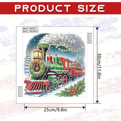 Christmas Train - Special Shaped Drill Diamond Painting 30*30CM