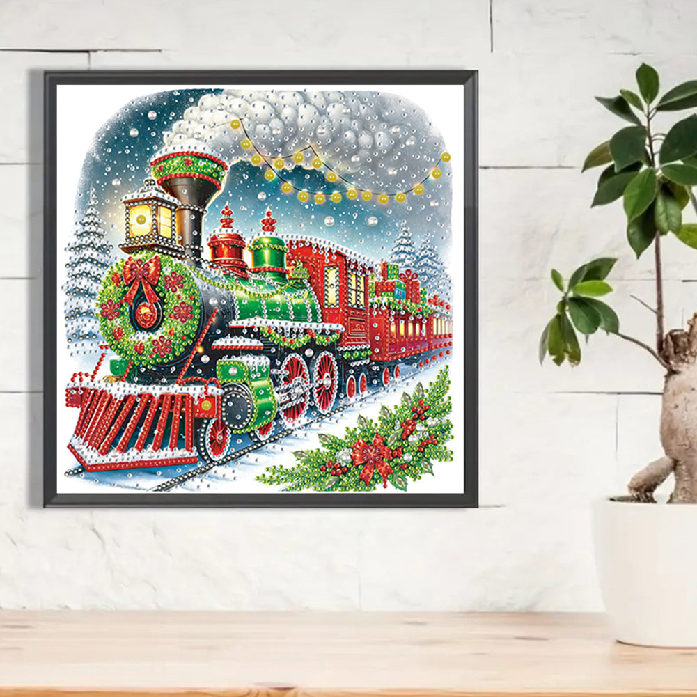 Christmas Train - Special Shaped Drill Diamond Painting 30*30CM