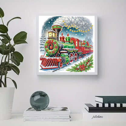 Christmas Train - Special Shaped Drill Diamond Painting 30*30CM
