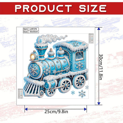 Christmas Snow Train - Special Shaped Drill Diamond Painting 30*30CM