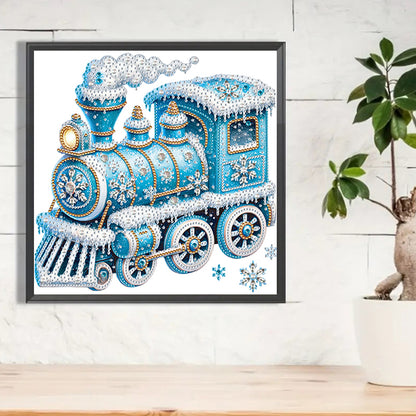 Christmas Snow Train - Special Shaped Drill Diamond Painting 30*30CM