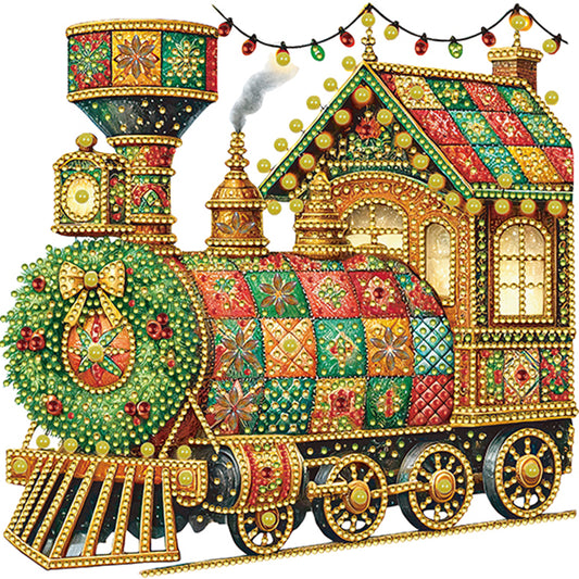 Christmas Style Train - Special Shaped Drill Diamond Painting 30*30CM