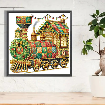 Christmas Style Train - Special Shaped Drill Diamond Painting 30*30CM