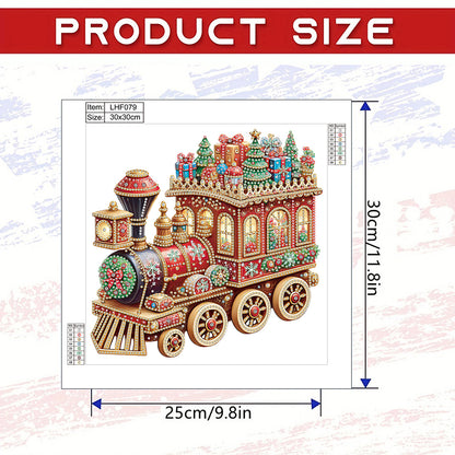 Christmas Gift Train - Special Shaped Drill Diamond Painting 30*30CM