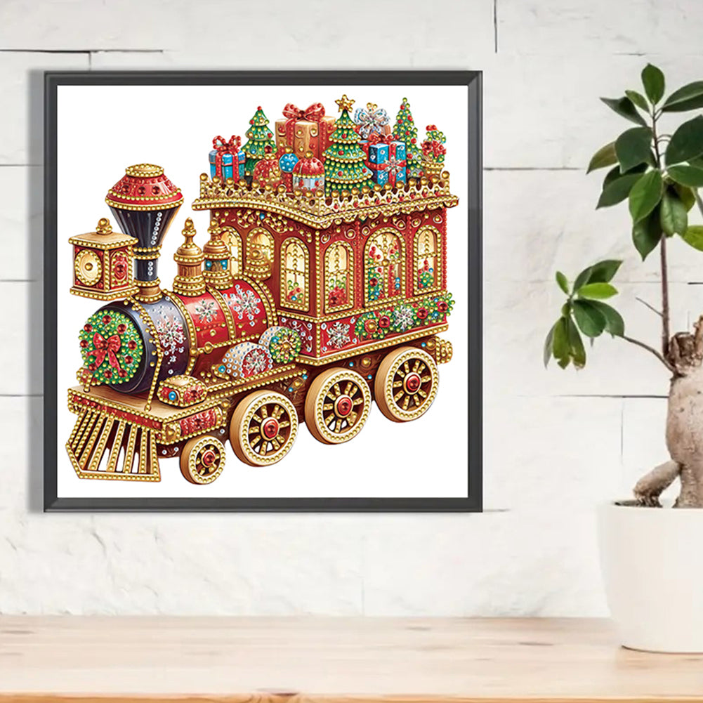 Christmas Gift Train - Special Shaped Drill Diamond Painting 30*30CM