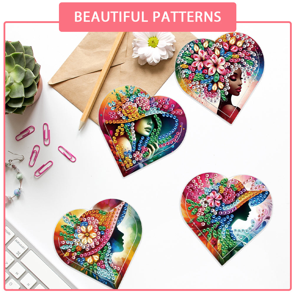8 pcs Diamond Painting Bookmarks Diamond Art Book Corner Kit for Book Lovers