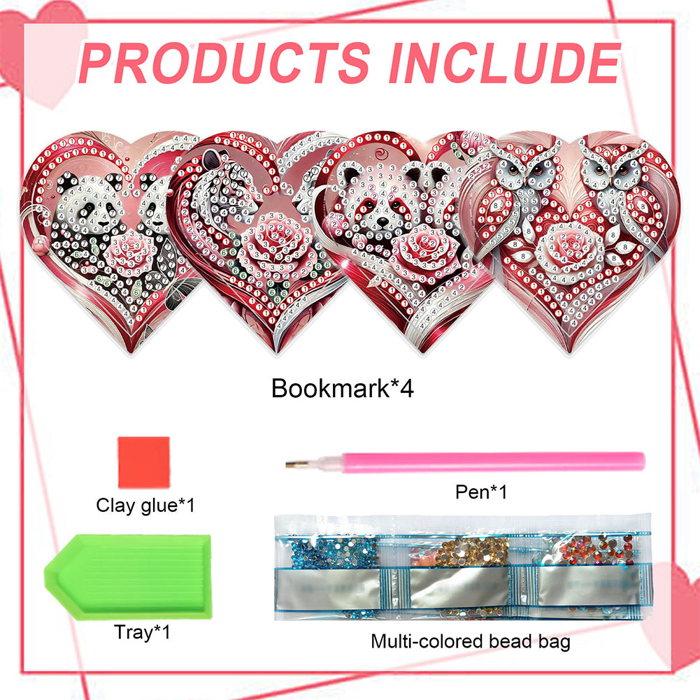 8 pcs Diamond Painting Bookmarks Diamond Art Book Corner Kit for Book Lovers