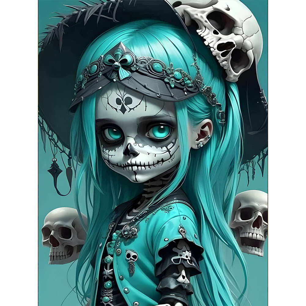 Dark Skullgirls - Full Round Drill Diamond Painting 30*40CM