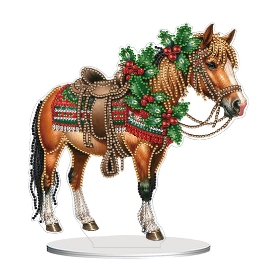 2D Flat Snowman Print DIY Desktop Diamond Art Kits for Home Office Desktop Decor