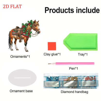 2D Flat Snowman Print DIY Desktop Diamond Art Kits for Home Office Desktop Decor