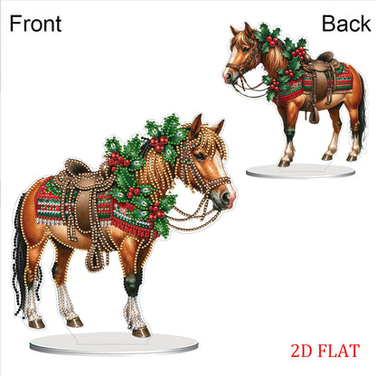 2D Flat Snowman Print DIY Desktop Diamond Art Kits for Home Office Desktop Decor