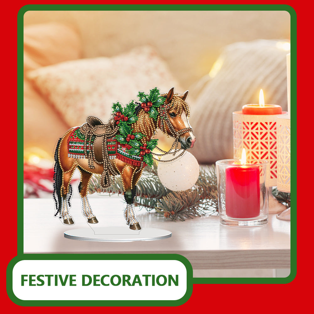 2D Flat Snowman Print DIY Desktop Diamond Art Kits for Home Office Desktop Decor