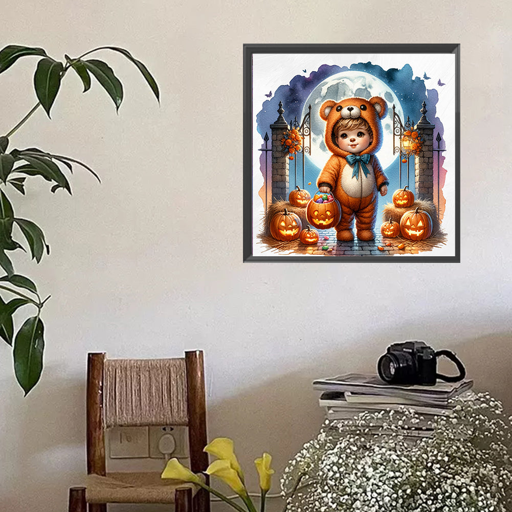 Halloween Bear - Full Square Drill Diamond Painting 40*40CM