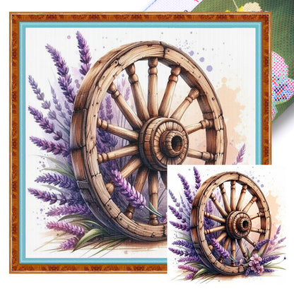 Lavender Cartwheel - 11CT Stamped Cross Stitch 40*40CM