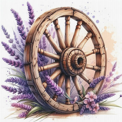 Lavender Cartwheel - 11CT Stamped Cross Stitch 40*40CM