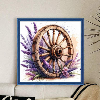 Lavender Cartwheel - 11CT Stamped Cross Stitch 40*40CM