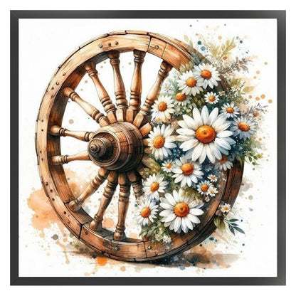 Daisy Cartwheel - 11CT Stamped Cross Stitch 40*40CM