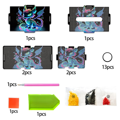 Dragon 5D DIY Diamond Painting Handmade Tissue Holder Wooden Tissue Box Craft