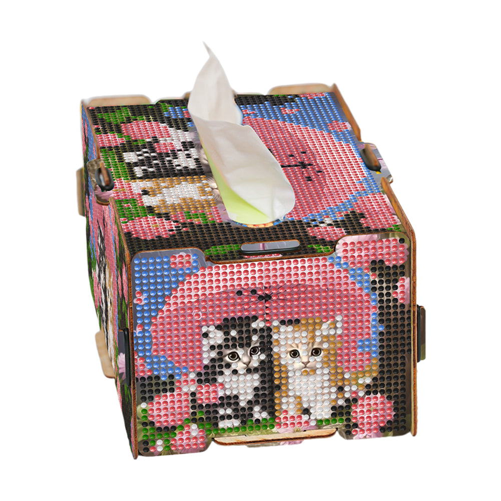 Umbrella 5D DIY Diamond Painting Handmade Tissue Holder Wooden Tissue Box Craft