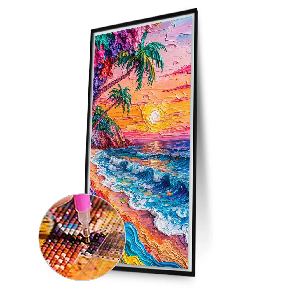 Seaside Scenery - Full Round Drill Diamond Painting 40*70CM