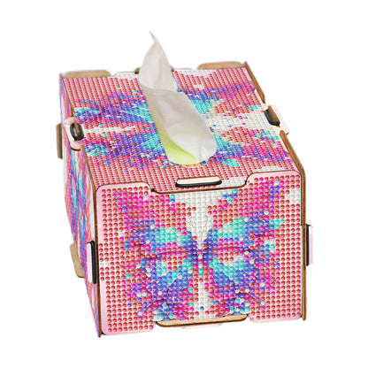 Diamond Painting Tissue Box Kits Decorative Rhinestone Craft Kit (Butterfly)