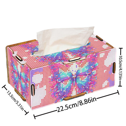 Diamond Painting Tissue Box Kits Decorative Rhinestone Craft Kit (Butterfly)