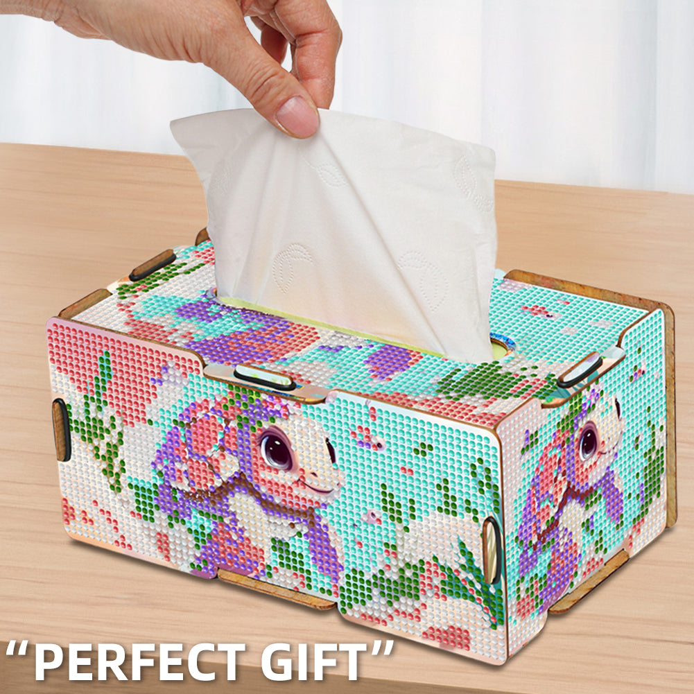 Diamond Painting Tissue Box Kits Decorative Rhinestone Craft Kit (Turtle)