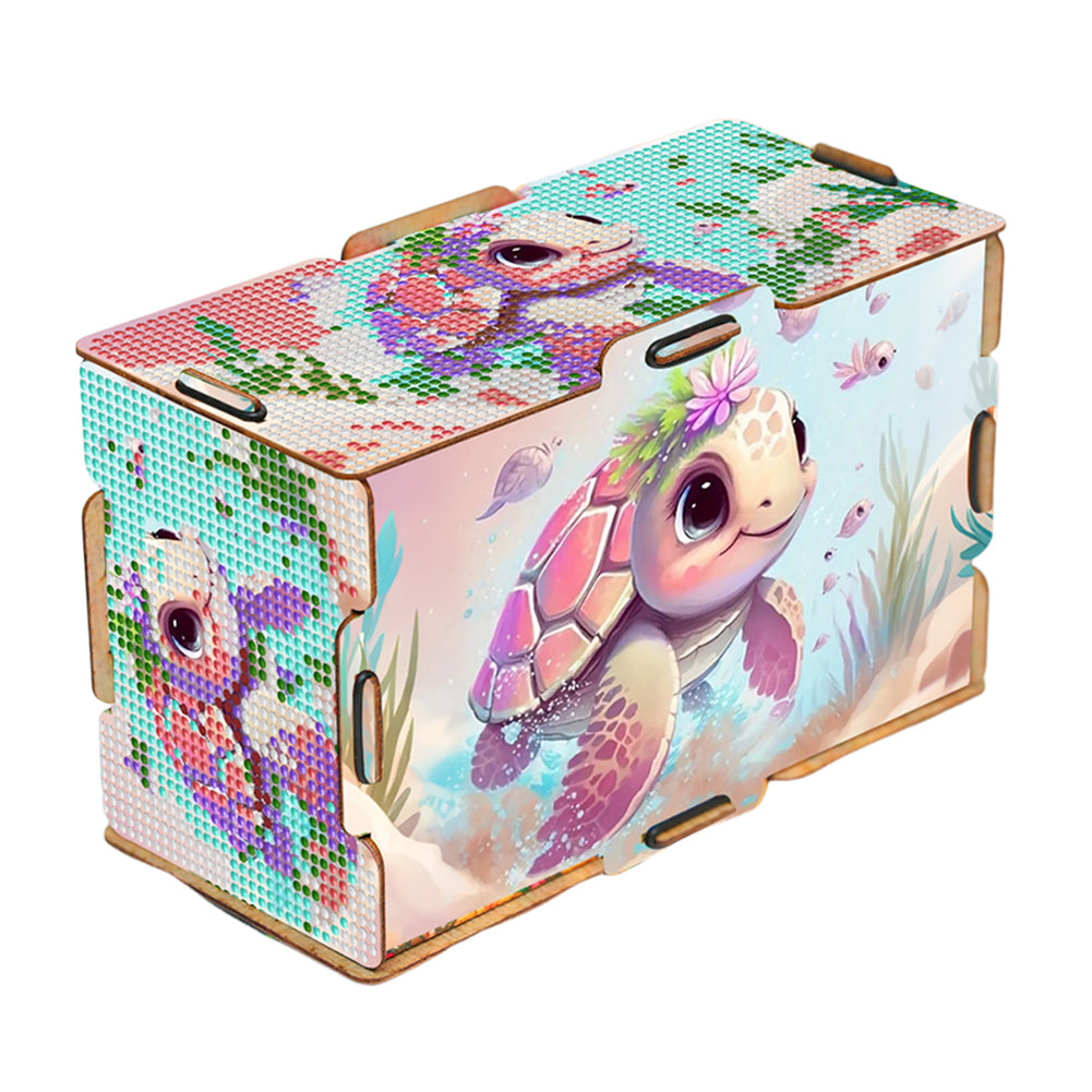 Diamond Painting Tissue Box Kits Decorative Rhinestone Craft Kit (Turtle)