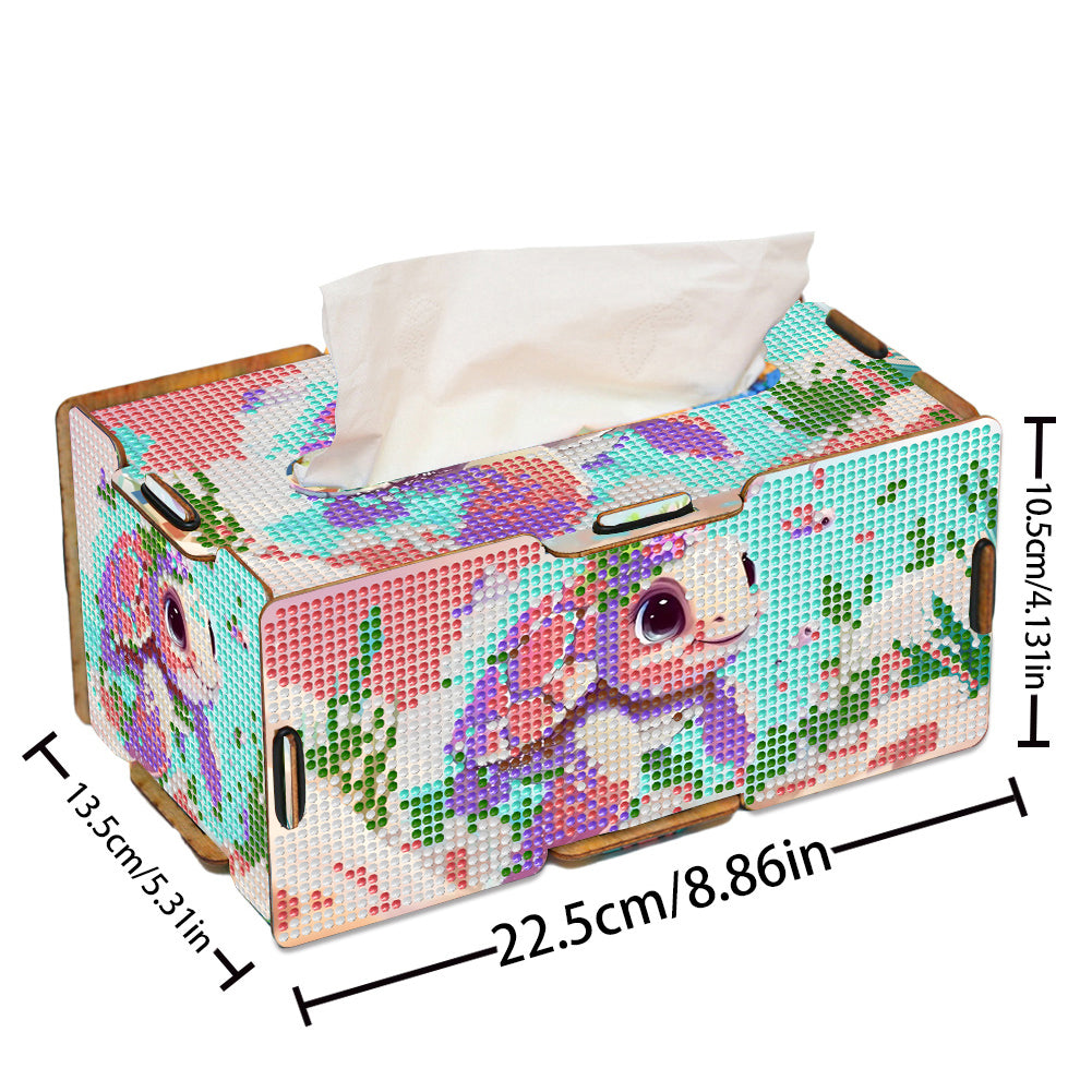 Diamond Painting Tissue Box Kits Decorative Rhinestone Craft Kit (Turtle)
