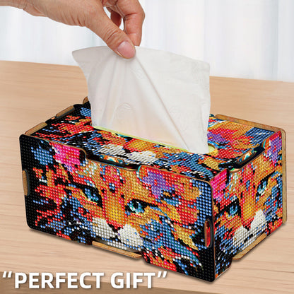 Diamond Painting Tissue Box Kits Decorative Rhinestone Craft Kit (Cat)