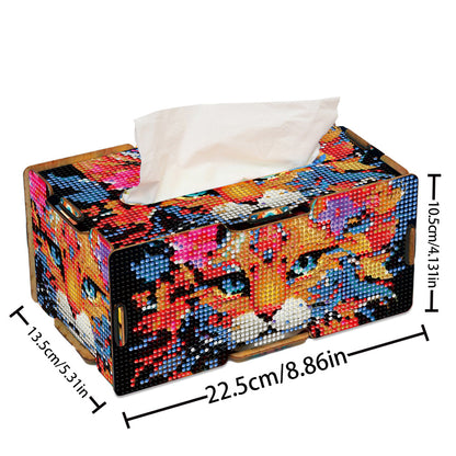 Diamond Painting Tissue Box Kits Decorative Rhinestone Craft Kit (Cat)