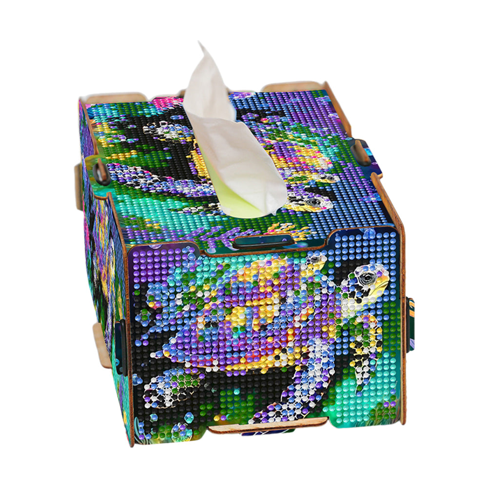 Diamond Painting Tissue Box Kits Decorative Rhinestone Craft Kit (Turtle)