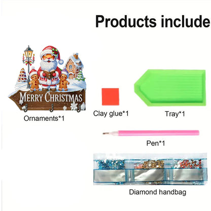 Welcome Home Xmas Wood DIY Diamond Art Hanging Hooks Diamond Painting Art Hooks