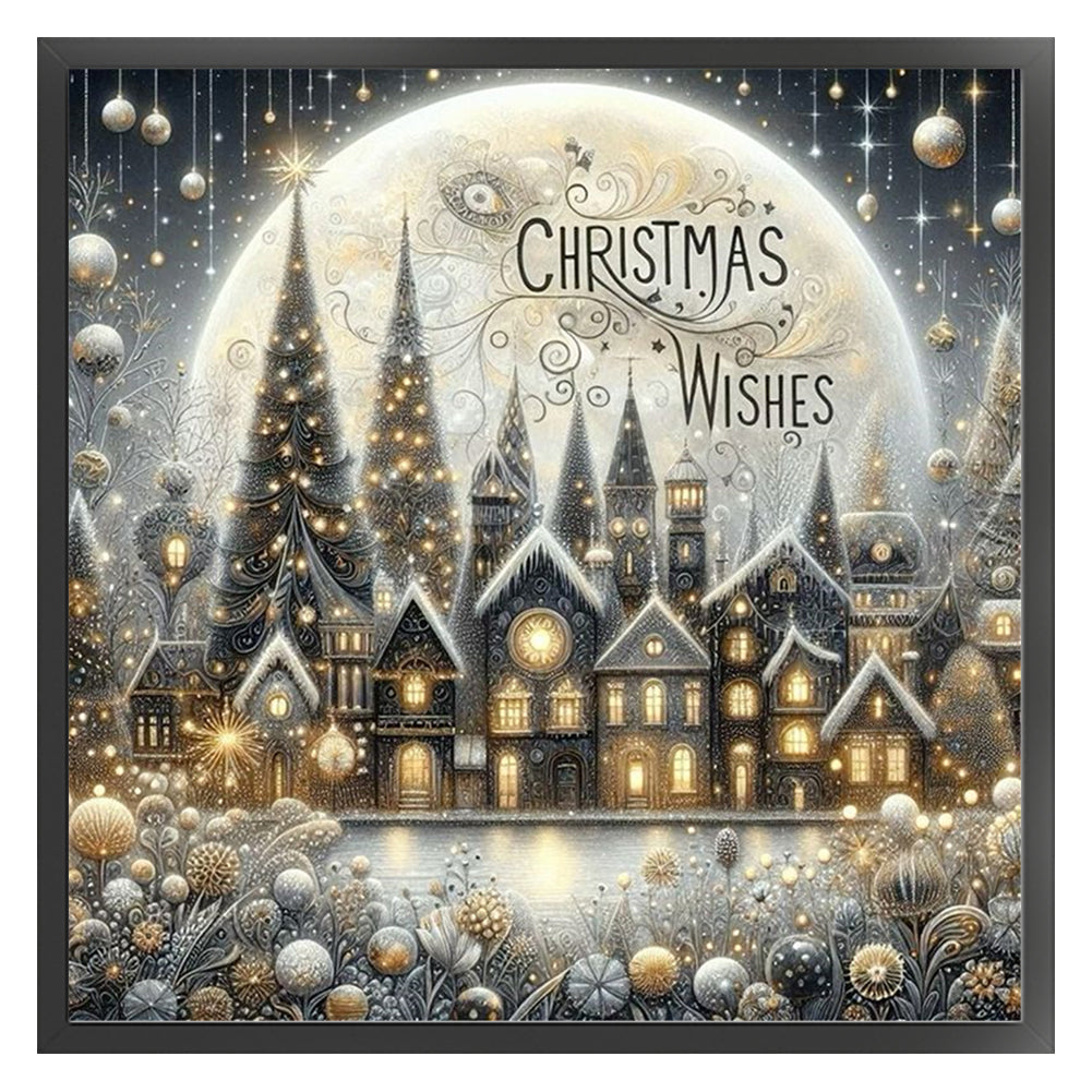 Christmas Scenery - 14CT Stamped Cross Stitch 40*40CM