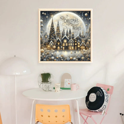 Christmas Scenery - 14CT Stamped Cross Stitch 40*40CM