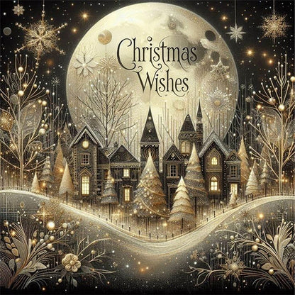 Christmas Scenery - 14CT Stamped Cross Stitch 40*40CM