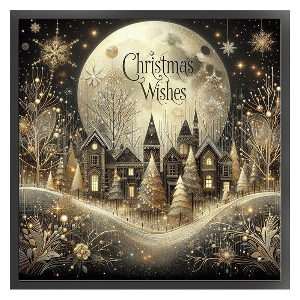 Christmas Scenery - 14CT Stamped Cross Stitch 40*40CM