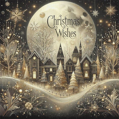 Christmas Scenery - 14CT Stamped Cross Stitch 40*40CM