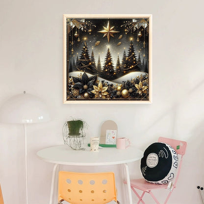 Christmas Scenery - 14CT Stamped Cross Stitch 40*40CM