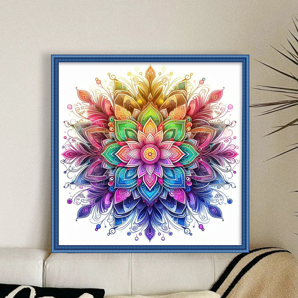 Mandala - 18CT Stamped Cross Stitch 25*25CM