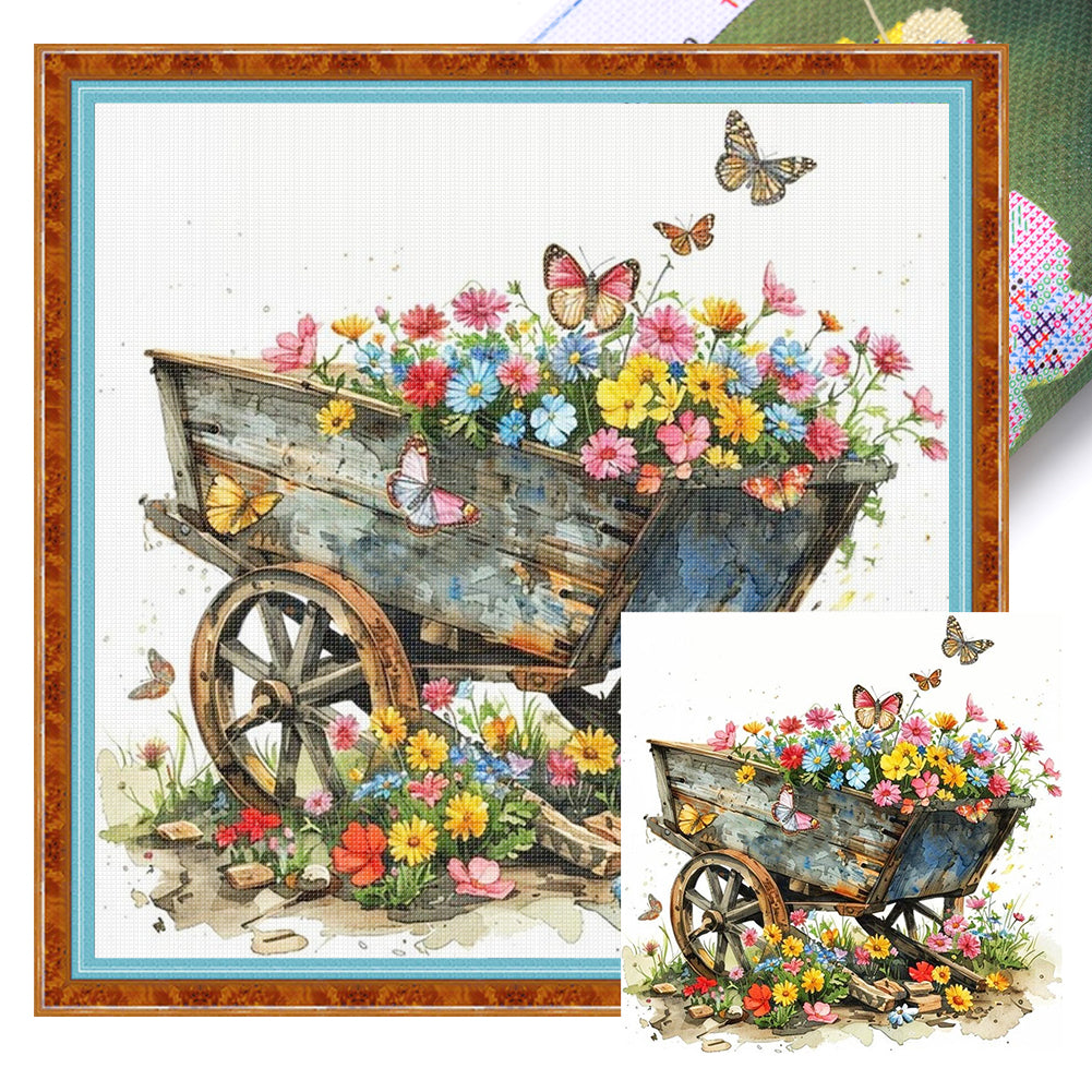 Float - 18CT Stamped Cross Stitch 25*25CM