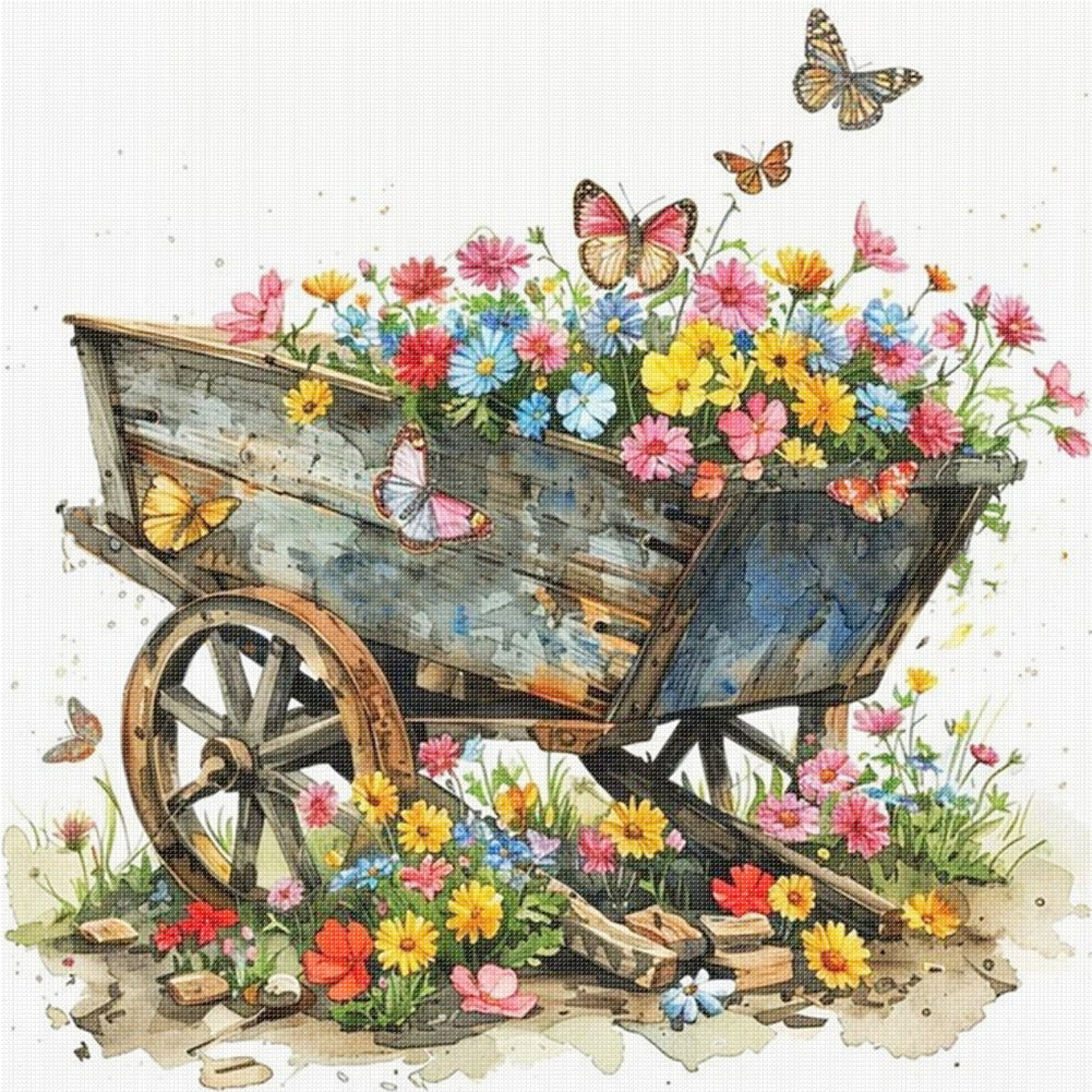 Float - 18CT Stamped Cross Stitch 25*25CM