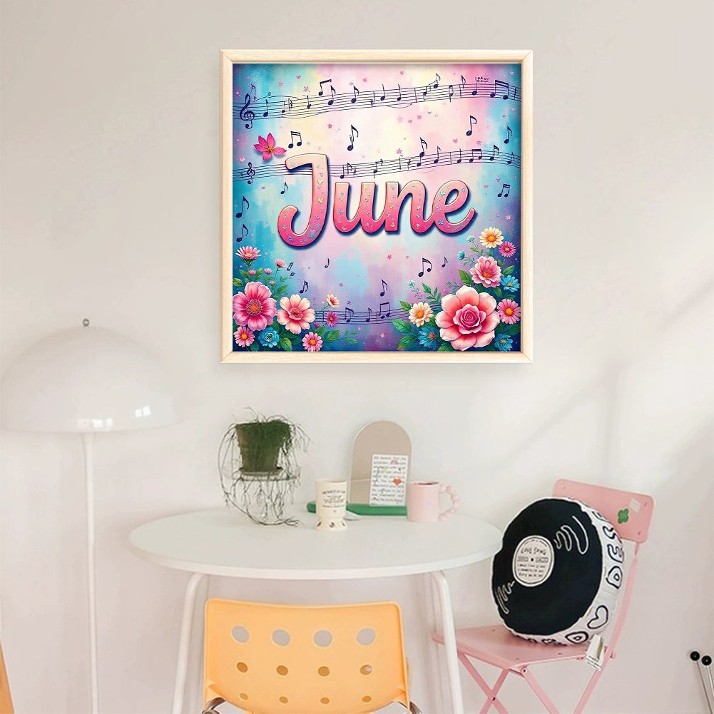 June - 18CT Stamped Cross Stitch 25*25CM