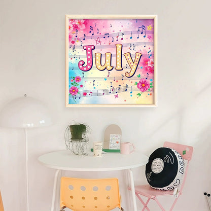 July - 18CT Stamped Cross Stitch 25*25CM