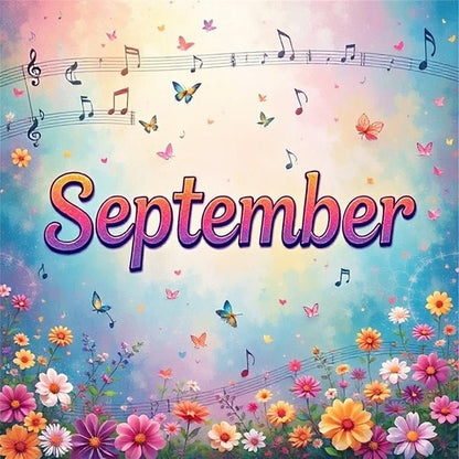 September - 18CT Stamped Cross Stitch 25*25CM