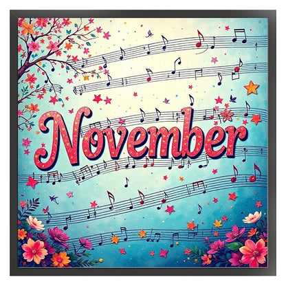 November - 18CT Stamped Cross Stitch 25*25CM