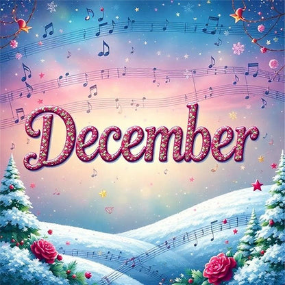 December - 18CT Stamped Cross Stitch 25*25CM