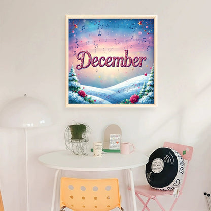 December - 18CT Stamped Cross Stitch 25*25CM
