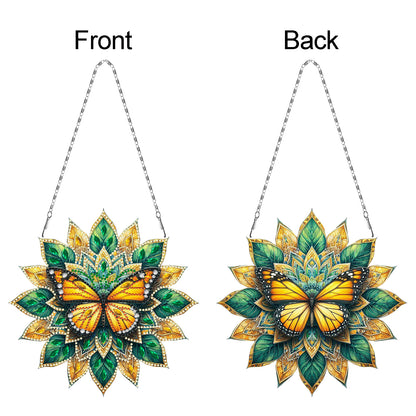 Butterfly Mandala 2D Flat DIY Diamond Art Pendant Wall Decor for Home & Windows
